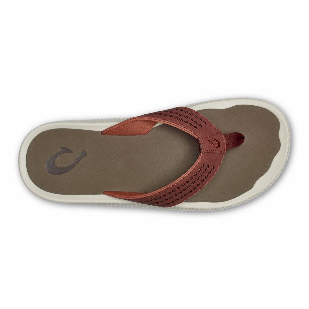 Olukai Men's Ulele Flip Flop - Canoe / Mustang US065-213